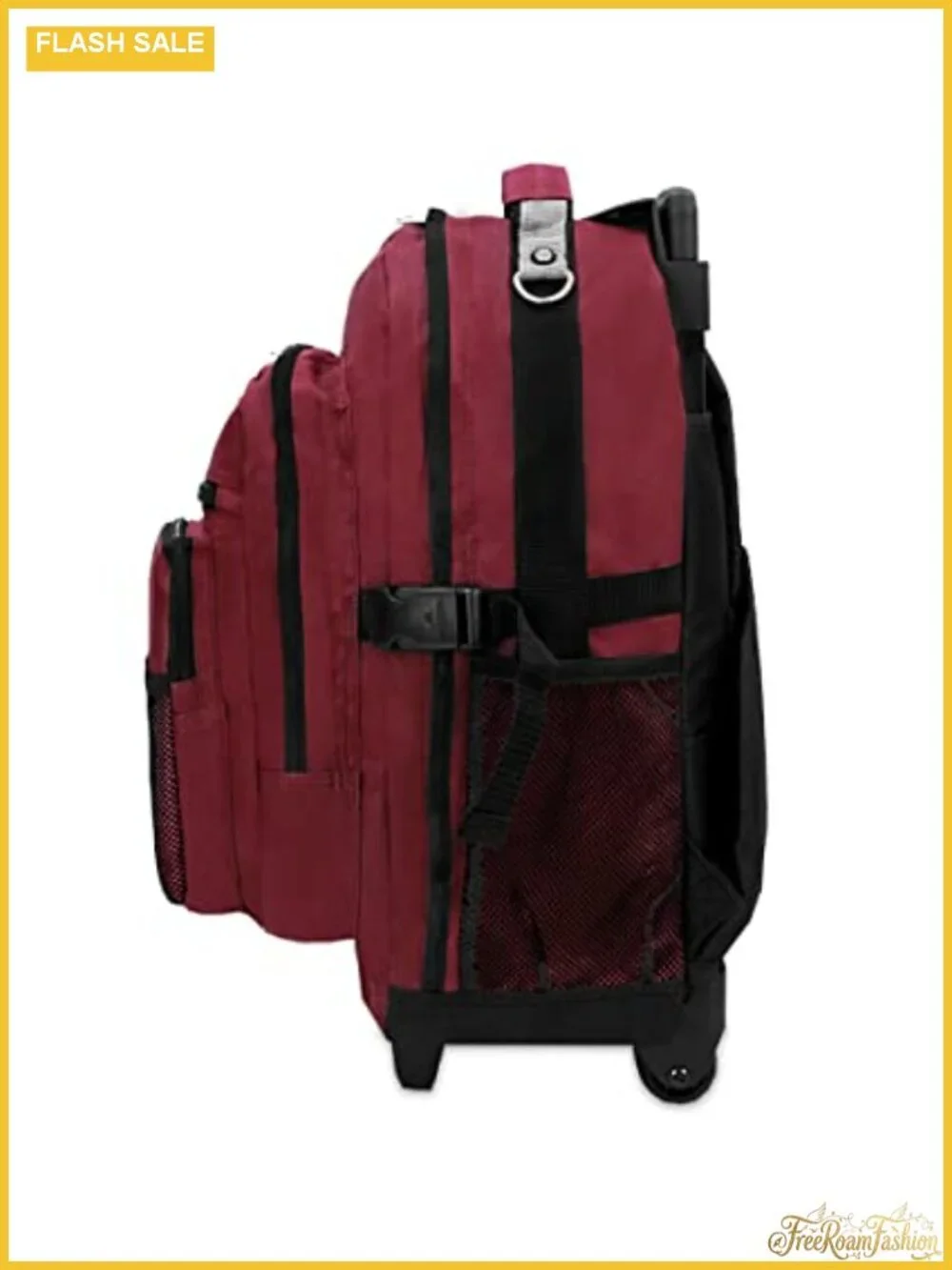 Deluxe Wheeled Backpack, Polyester, Rolling Laptop Backpack with Organizer, One